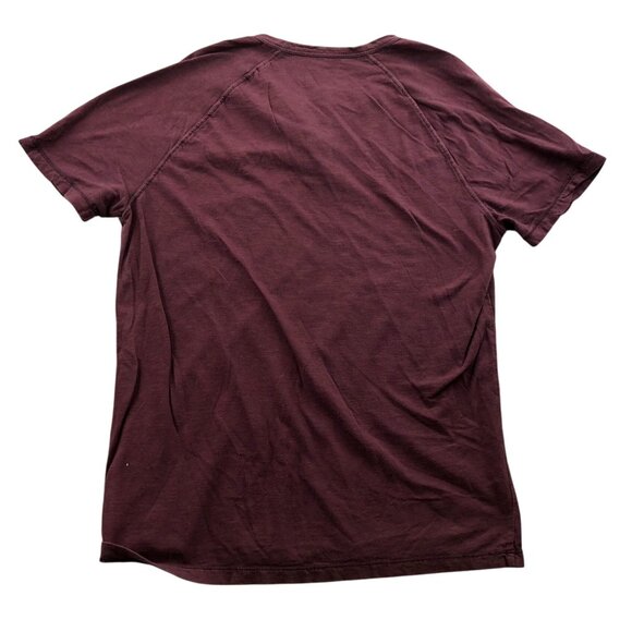 American Eagle Outfitters Men Legend T-Shirt Small Classic Fit Henley Casual Red - Picture 2 of 11